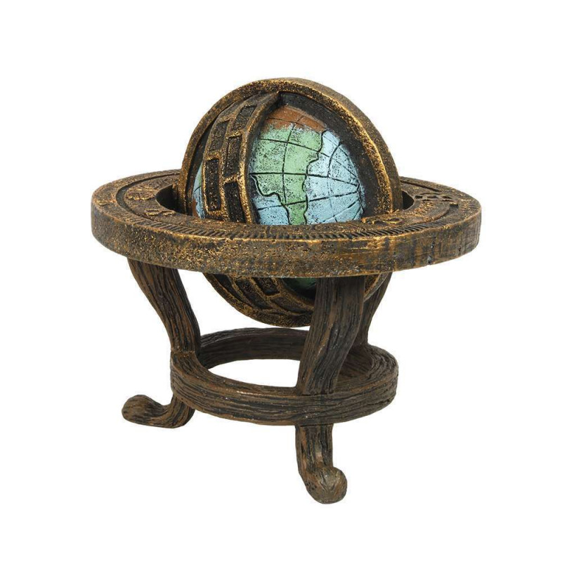 Décoration pour aquarium Jules Verne, Globe - 8,2x