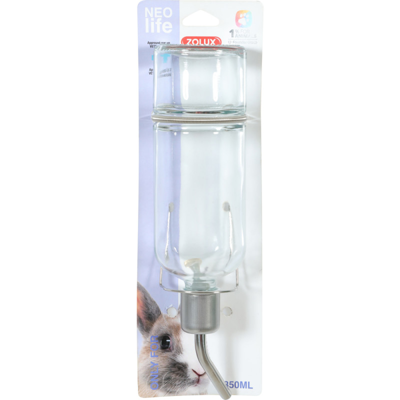 Biberon en verre Neolife pour lapin 350 ml