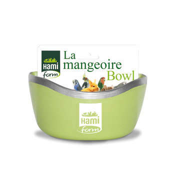 Mangeoire Bowl, pour rongeur/oiseau: vert L. 13x10