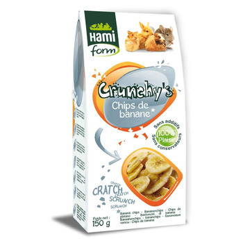 Crunchy's Chips de banane 150 gr pour tous rongeur