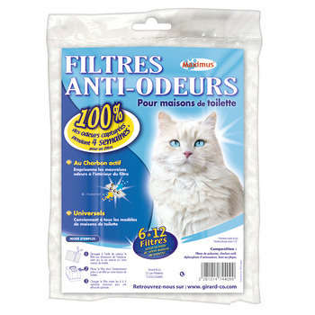 Filtre anti odeurs x 3 maximus l. 15 x l. 2,5 x h.