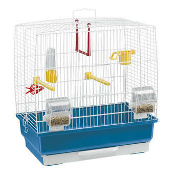 Cage Rekord 2 pour oiseaux exotiques : Bleu Hauteu