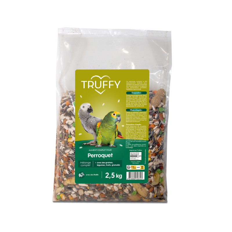 Mélange de graines complet pour perroquets 2. 5 kg