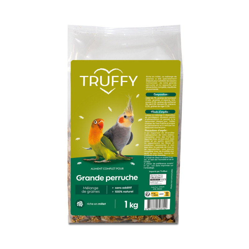 Mélange de graines pour grandes perruches 1kg