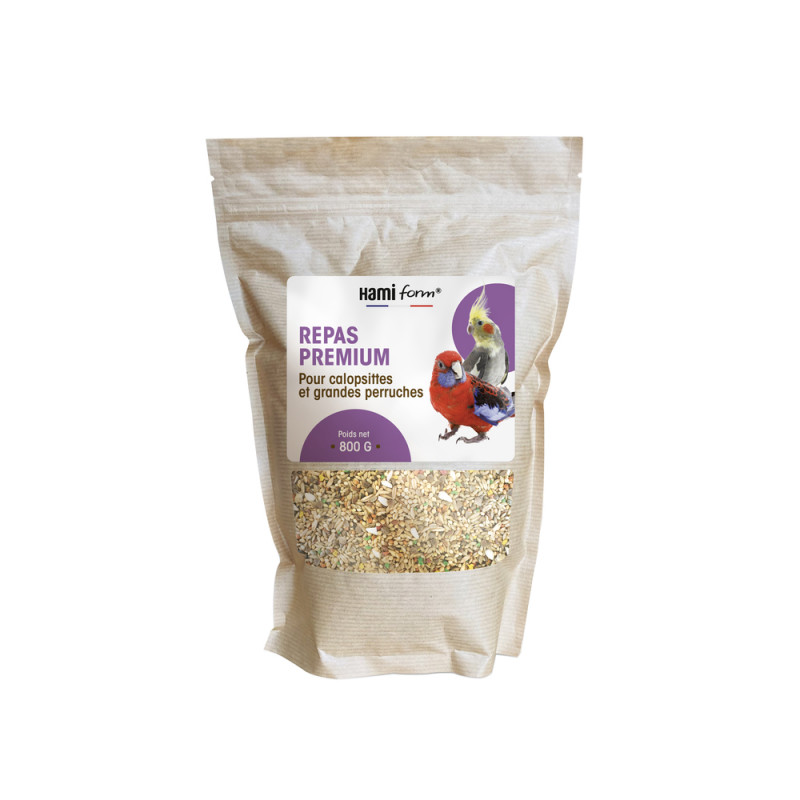 Repas premium pour calopsittes et grandes perruche