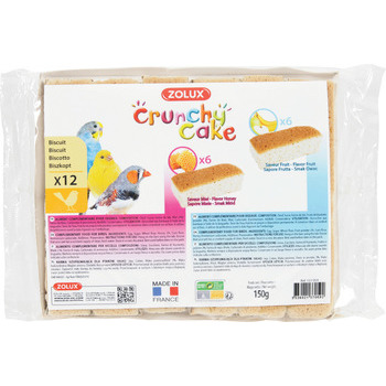 Friandise Crunchy Cake miel et fruits pour perruch