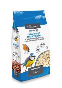 Graines de cacahuètes pour oiseaux du jardin - 2 k