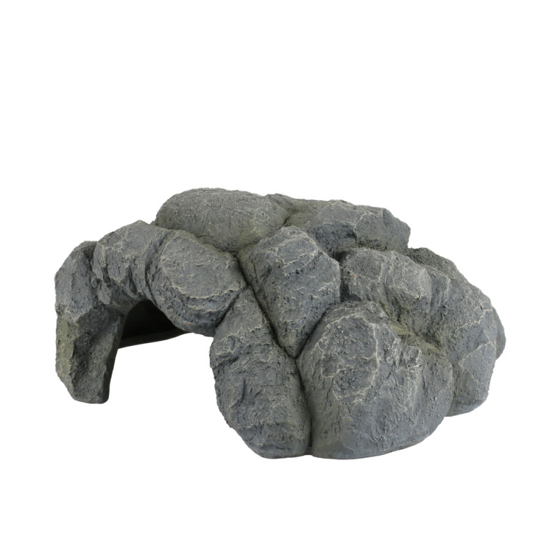 Grotte pour reptiles taille M, coloris anthracite