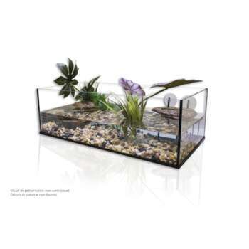 Terrarium en verre Kit Tortue Aqua 90 - L. 90 x P.