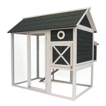 Poulailler P'tit Chou en bois noir pour 3 poules -