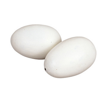 Oeuf factices pour poules en argile 2 pièces