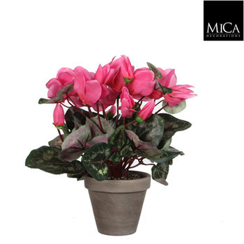 Cyclamen artificiel rose clair: pot Ø 11,5 cm