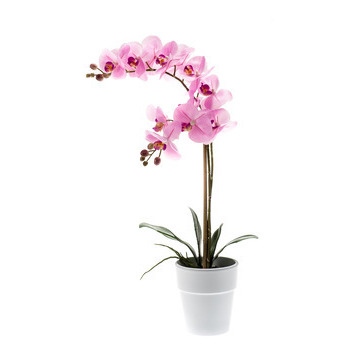 Pot de Phalaenopsis artificiel, rose 65cm