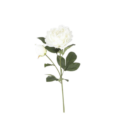 Fleur artificielle tige de pivoine blanc H. 76cm