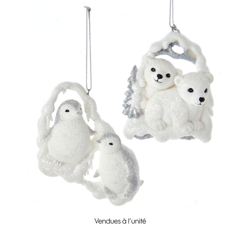 Suspension de Noël : pingouin/ours polaire, modèle