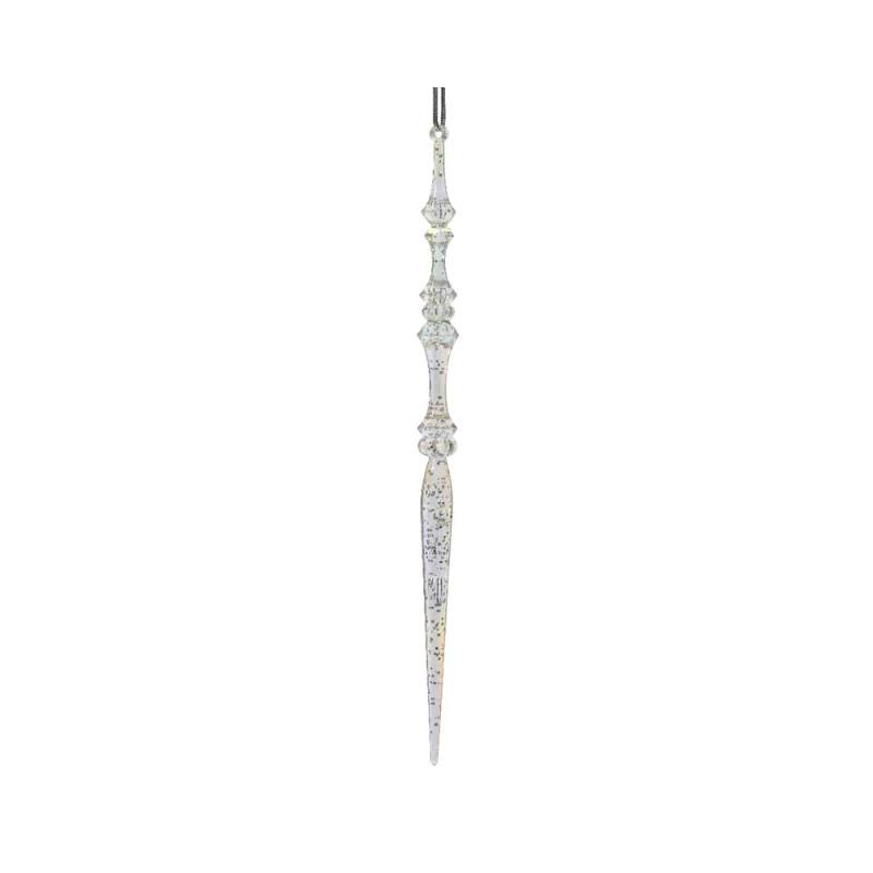 Suspension de Noël : stalactite acrylique transpar