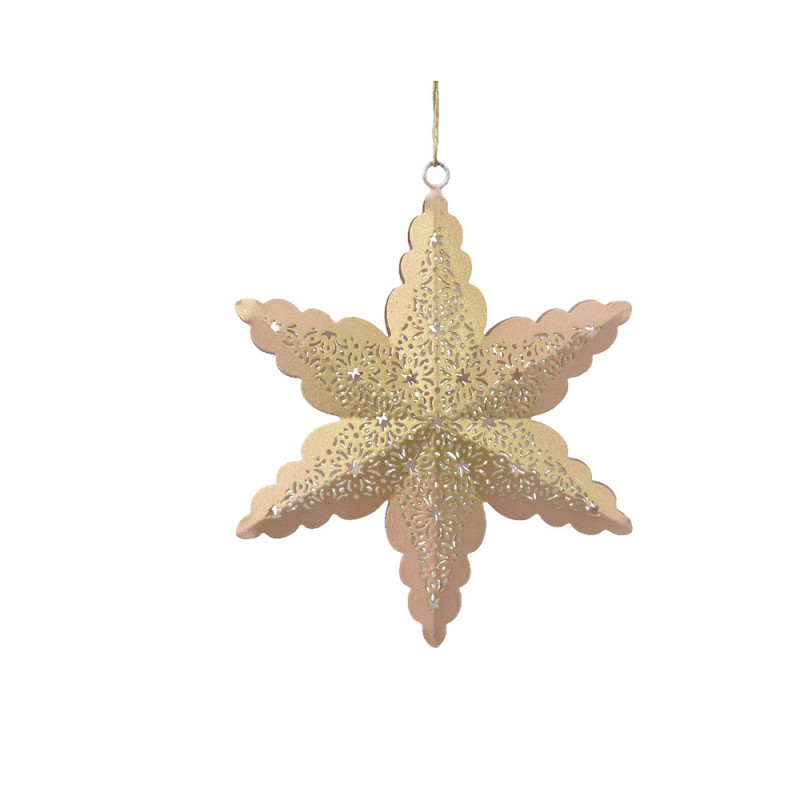Suspension de Noël en fer ajouré : étoile, coloris