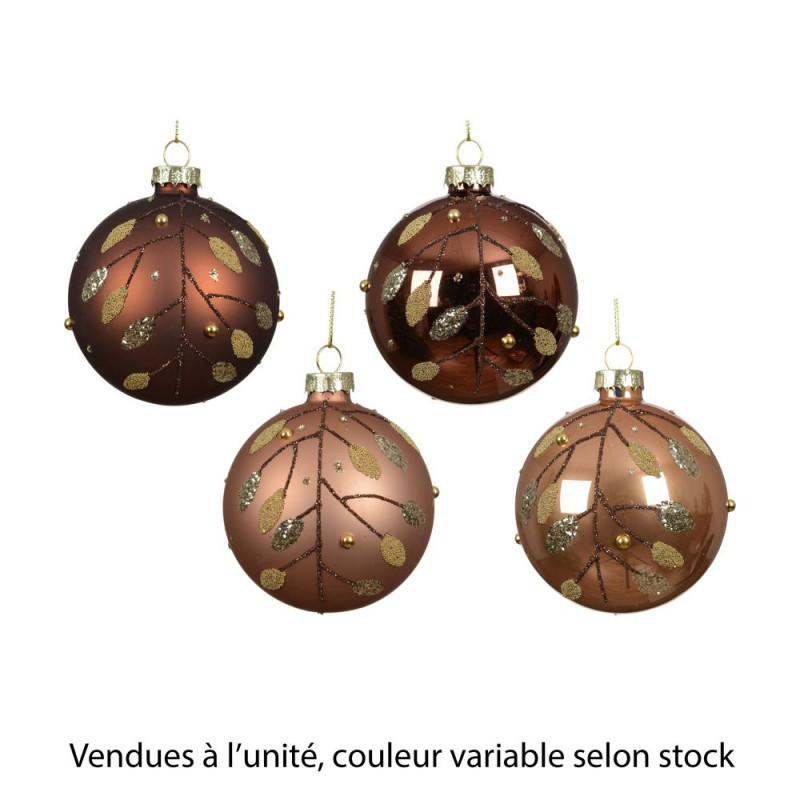 Boule de Noël brillante en verre, modèles variable