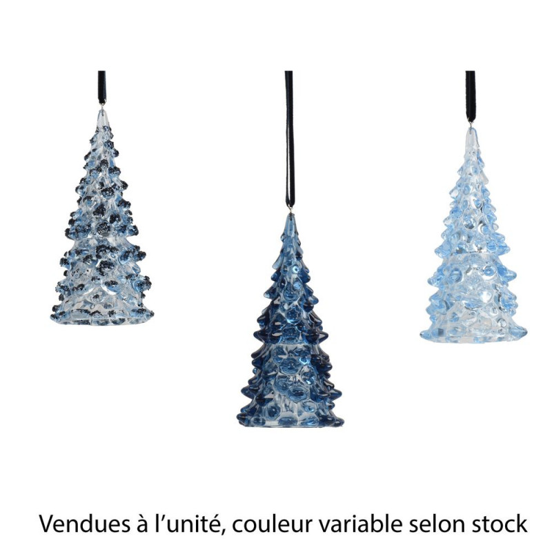 Suspension de Noël 'Sapin', coloris bleu variable