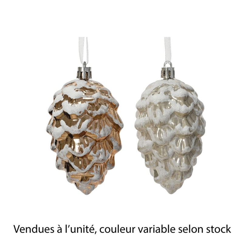 Suspension de Noël 'Pomme de pin', coloris variabl