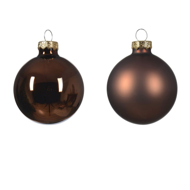 Assortiment de 10 boules de Noël en verre, coloris
