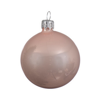 Boule verre émail, D. 7 cm : rose