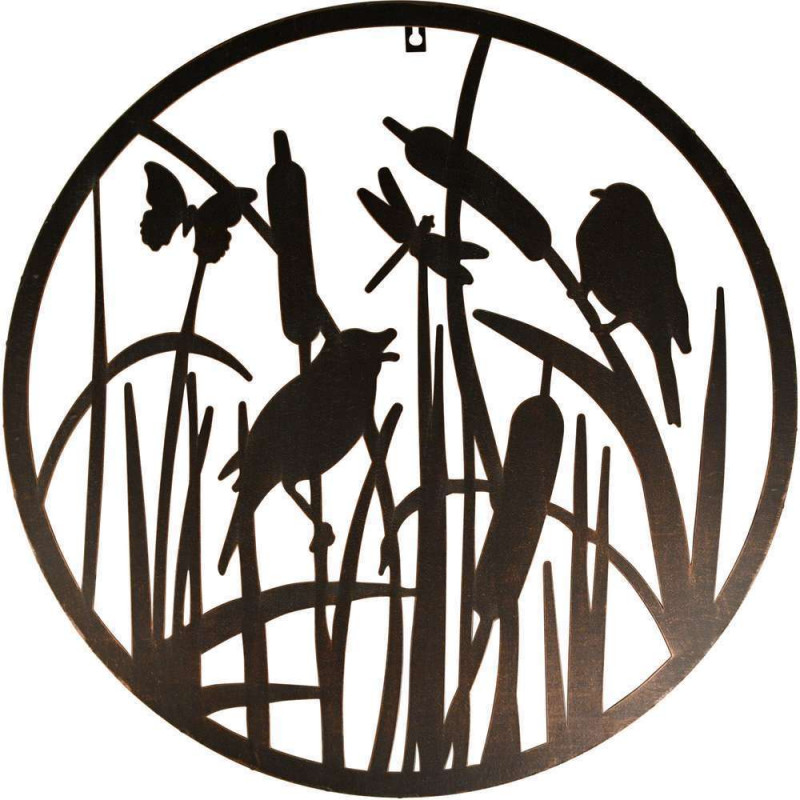 Déco murale ronde avec oiseaux D60,3 cm