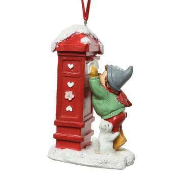 Suspension enfant terre cuite poste h 10 cm