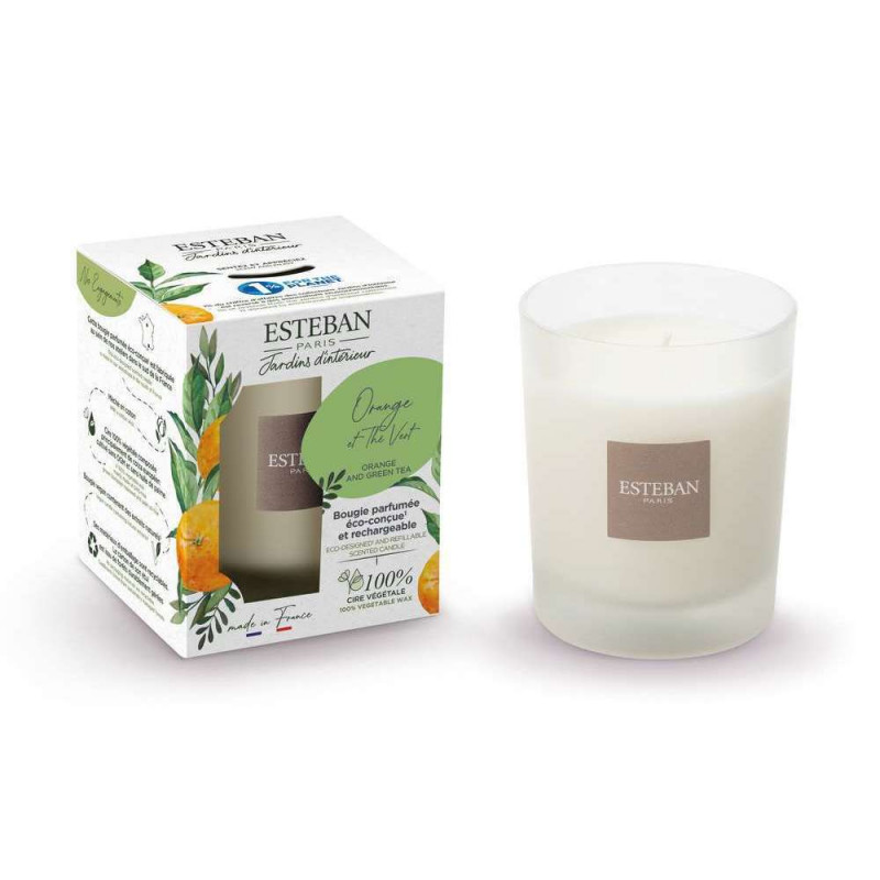 Bougie parfumée 180 g Orange et Thé  vert