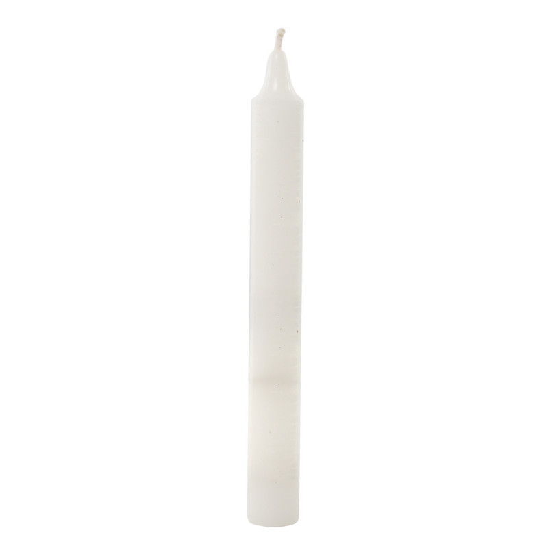 Bougie, coloris blanc - H. 17cm