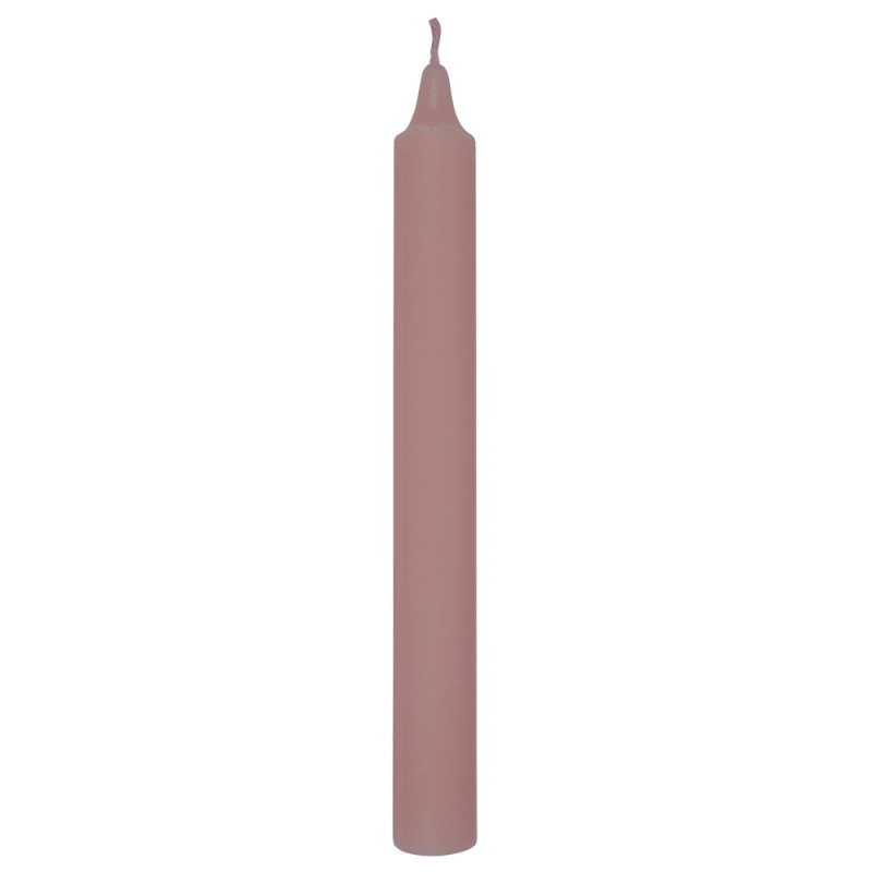 Bougie, coloris rose - H. 17cm