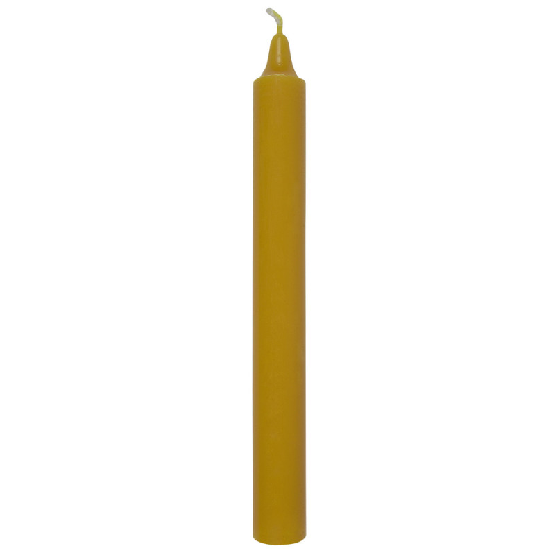 Bougie, coloris ocre - H. 17cm