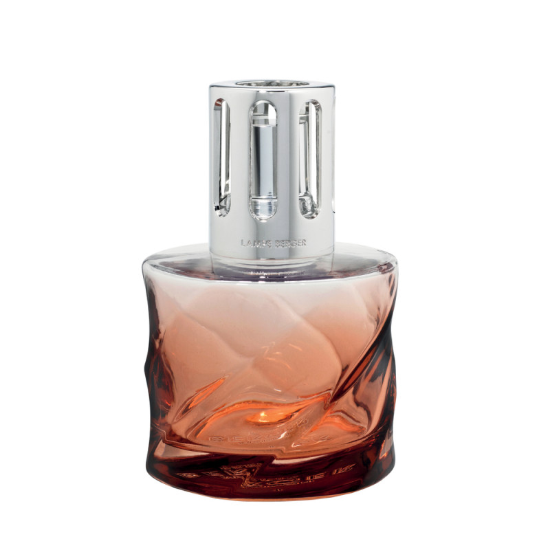 Coffret lampe spirale rose ambre + 250ml éclat rhu