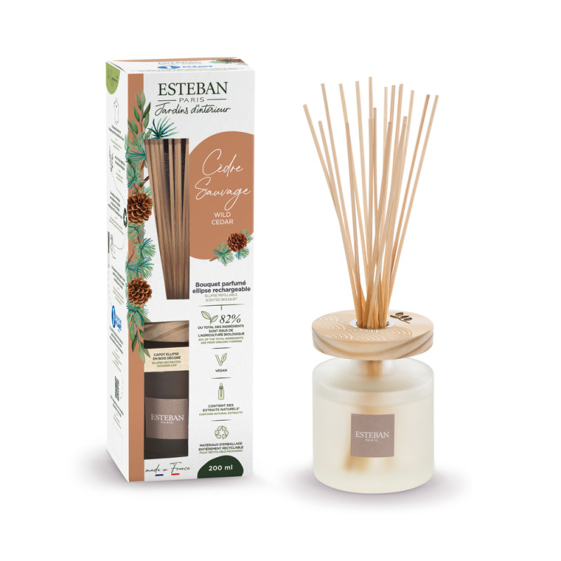 Bouquet parfumé et sa recharge - Cèdre sauvage 200