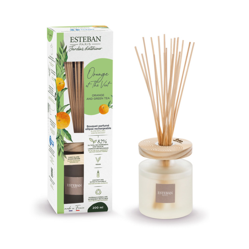 Bouquet parfumé et sa recharge - Orange et thé ver