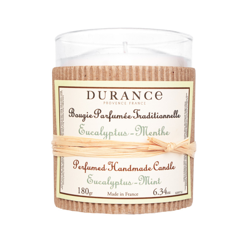 Bougie naturelle parfumée, eucalyptus menthe - 180
