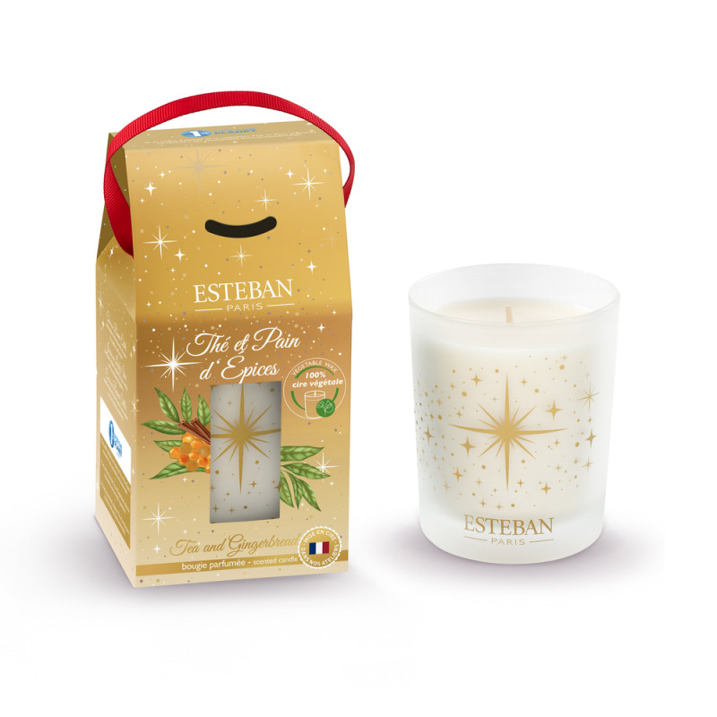 Bougie naturelle parfumée, Thé et pain d'épice - 1