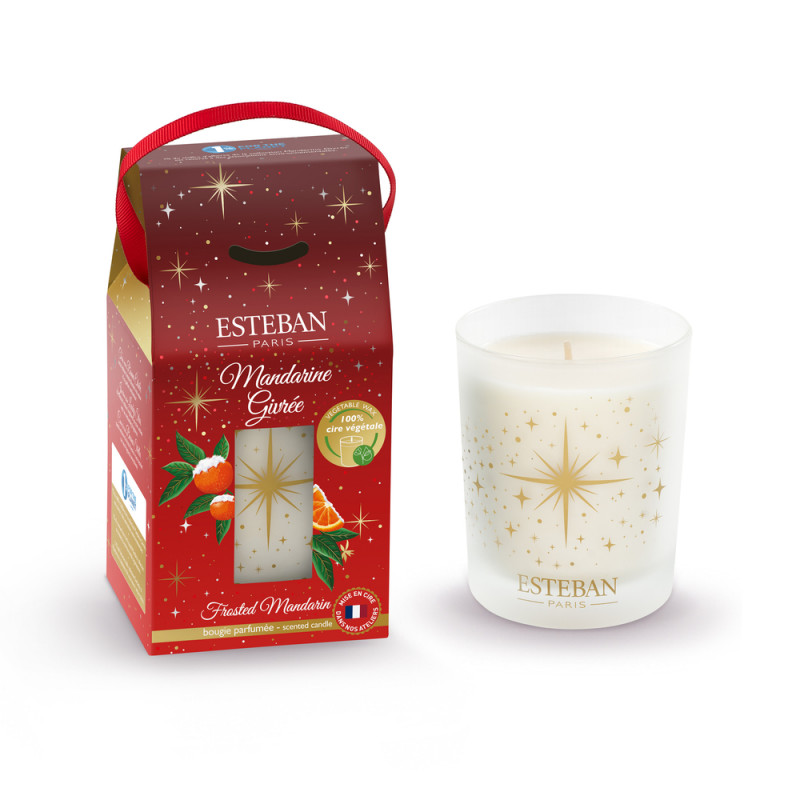Bougie naturelle parfumée, Mandarine givrée - 180g