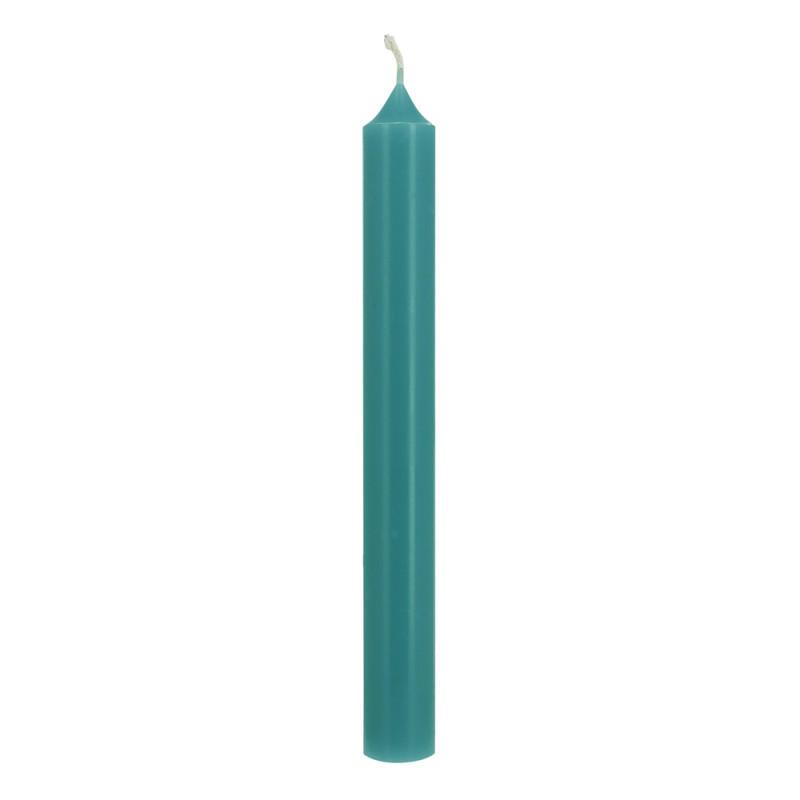 Bougie chandelle, coloris bleu lagon - H. 20xD. 2,