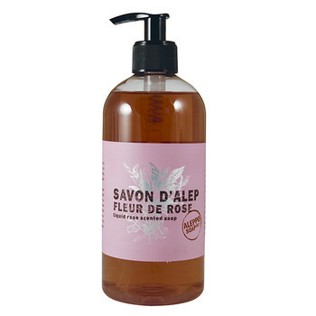 Savon d'Alep liquide : fleur de rose, 500ml