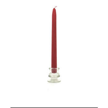 Bougie flambeau : métal/rouge, d.2,4xh.24cm