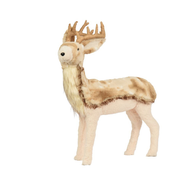 Cerf de Noël en fourrure artificielle, coloris bei