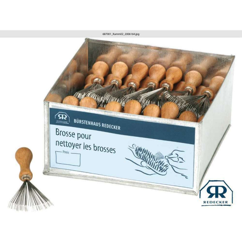 Brosse à nettoyer les brosses, en fil de fer L. 7,