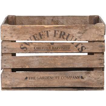 Cageot de pommes en bois, H. 30 x 42 x 51cm