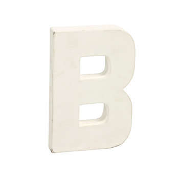 Lettre B en papier mâché : l 3 H 20.50 cm