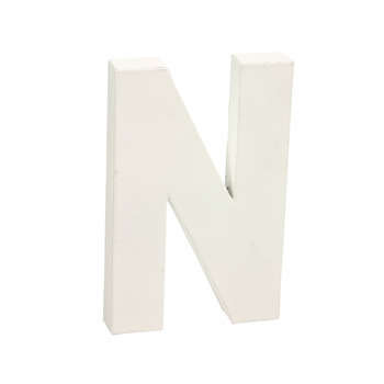 Lettre N en papier mâché : l 3 H 20.50 cm