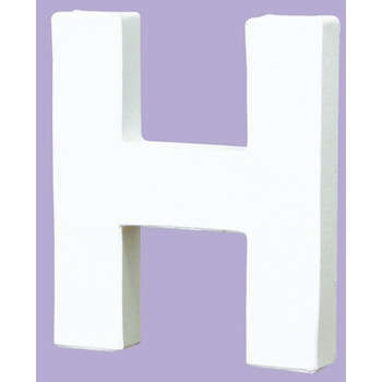 Lettre H en papier mâché : l 1.50 H 12 cm