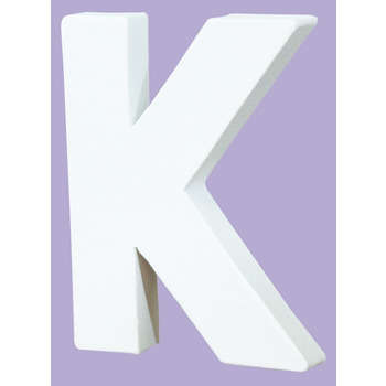 Lettre K en papier mâché : l 1.50 H 12 cm