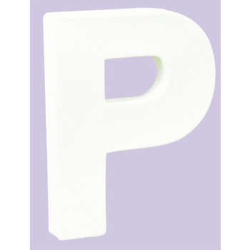 Lettre P en papier mâché : l 1.50 H 12 cm
