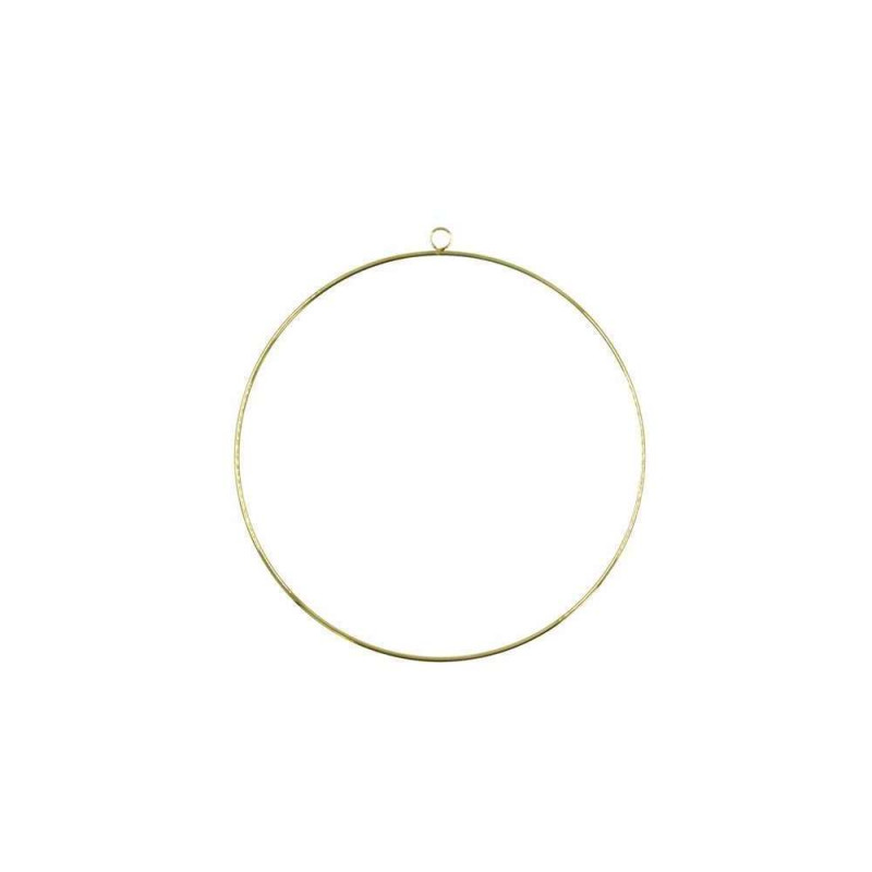Cercle en métal doré avec anneau